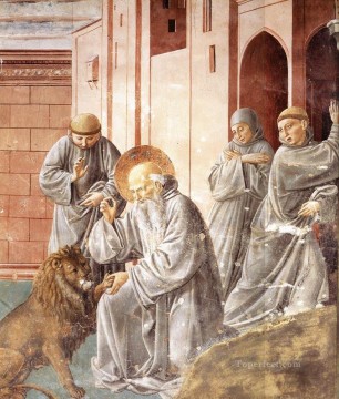 ライオンの足からとげを抜くジェローム ベノッツォ・ゴッツォーリ Oil Paintings